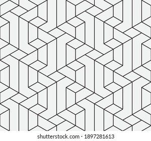 
Seamless   vector pattern. Abstract geometric reticulate background. Monochrome  stylish texture.

