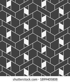 Seamless   vector pattern. Abstract geometric reticulate background. Monochrome  stylish texture.