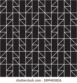 Seamless   vector pattern. Abstract geometric reticulate background. Monochrome  stylish texture.
