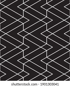 Seamless   vector pattern. Abstract geometric reticulate background. Monochrome  stylish texture.