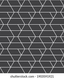 Seamless   vector pattern. Abstract geometric reticulate background. Monochrome  stylish texture.