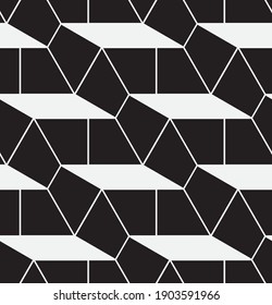 Seamless   vector pattern. Abstract geometric reticulate background. Monochrome  stylish texture.