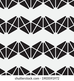 Seamless   vector pattern. Abstract geometric background. Monochrome  stylish texture.