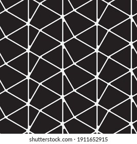 Seamless   vector pattern. Abstract geometric reticulate background. Monochrome  stylish texture.