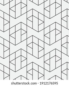 
Seamless   vector pattern. Abstract geometric reticulate background. Monochrome  stylish texture.
