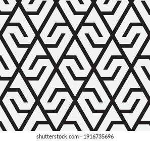 Seamless   vector pattern. Abstract geometric reticulate background. Monochrome  stylish texture.