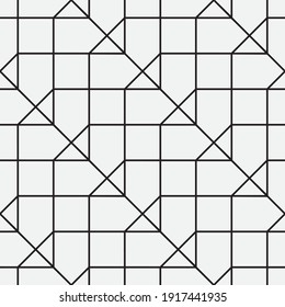 Seamless   vector pattern. Abstract geometric reticulate background. Monochrome  stylish texture.