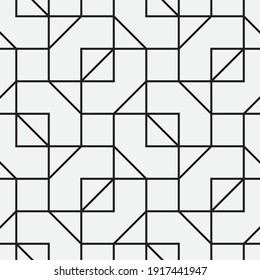 Seamless   vector pattern. Abstract geometric reticulate background. Monochrome  stylish texture.