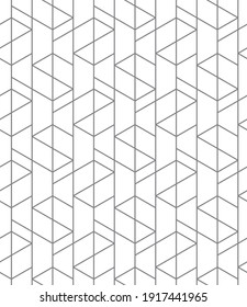 Seamless   vector pattern. Abstract geometric reticulate background. Monochrome  stylish texture.