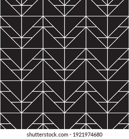 Seamless   vector pattern. Abstract geometric reticulate background. Monochrome  stylish texture.