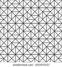 Seamless   vector pattern. Abstract geometric reticulate background. Monochrome  stylish texture.