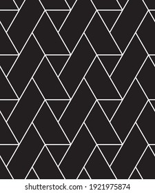 Seamless   vector pattern. Abstract geometric reticulate background. Monochrome  stylish texture.