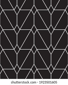 Seamless   vector pattern. Abstract geometric reticulate background. Monochrome  stylish texture.