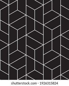 Seamless   vector pattern. Abstract geometric reticulate background. Monochrome  stylish texture.
