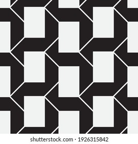 Seamless   vector pattern. Abstract geometric reticulate background. Monochrome  stylish texture.