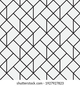 Seamless   vector pattern. Abstract geometric reticulate background. Monochrome  stylish texture.