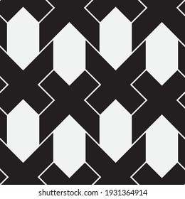 Seamless   vector pattern. Abstract geometric reticulate background. Monochrome  stylish texture.