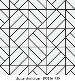 Seamless   vector pattern. Abstract geometric reticulate background. Monochrome  stylish texture.