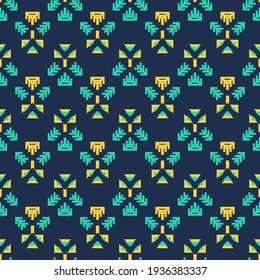 Seamless vector pattern with abstract geometric ornament. Design for printing on textiles or paper. 