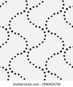 
Seamless   vector pattern. Abstract geometric polka dots background. Monochrome  stylish texture.
