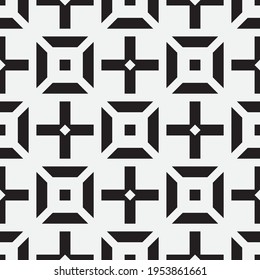 Seamless   vector pattern. Abstract geometric reticulate background. Monochrome  stylish texture.