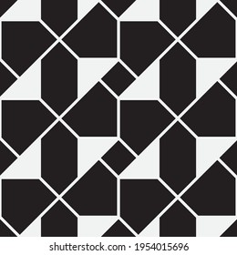 Seamless   vector pattern. Abstract geometric reticulate background. Monochrome  stylish texture.