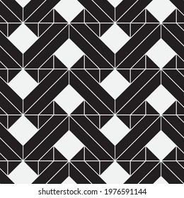 Seamless   vector pattern. Abstract geometric reticulate background. Monochrome  stylish texture.