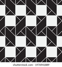 Seamless   vector pattern. Abstract geometric reticulate background. Monochrome  stylish texture.