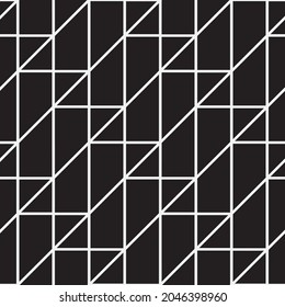 Seamless   vector pattern. Abstract geometric reticulate background. Monochrome  stylish texture.