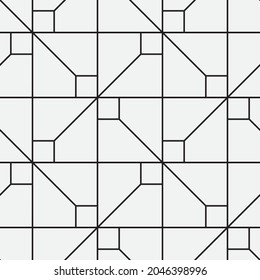 Seamless   vector pattern. Abstract geometric reticulate background. Monochrome  stylish texture.