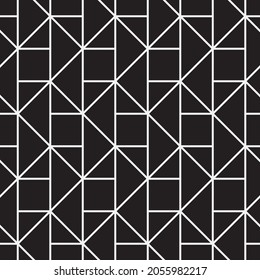 Seamless   vector pattern. Abstract geometric reticulate background. Monochrome  stylish texture.