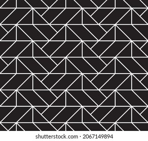 Seamless   vector pattern. Abstract geometric reticulate background. Monochrome  stylish texture.