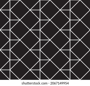 Seamless   vector pattern. Abstract geometric reticulate background. Monochrome  stylish texture.