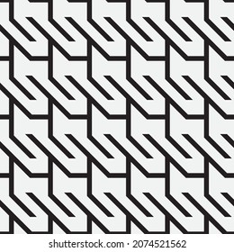 Seamless   vector pattern. Abstract geometric reticulate background. Monochrome  stylish texture.