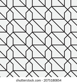 Seamless   vector pattern. Abstract geometric reticulate background. Monochrome  stylish texture.