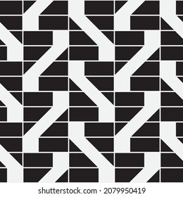 Seamless   vector pattern. Abstract geometric reticulate background. Monochrome  stylish texture.
