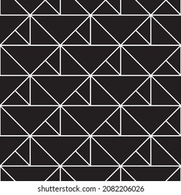 Seamless   vector pattern. Abstract geometric reticulate background. Monochrome  stylish texture.