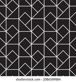 Seamless   vector pattern. Abstract geometric reticulate background. Monochrome  stylish texture.