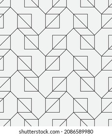 Seamless   vector pattern. Abstract geometric reticulate background. Monochrome  stylish texture.