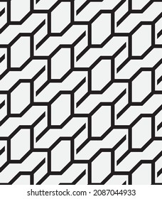 Seamless   vector pattern. Abstract geometric reticulate background. Monochrome  stylish texture.