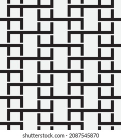 Seamless   vector pattern. Abstract geometric reticulate background. Monochrome  stylish texture.