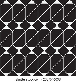 Seamless   vector pattern. Abstract geometric reticulate background. Monochrome  stylish texture.