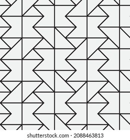Seamless   vector pattern. Abstract geometric reticulate background. Monochrome  stylish texture.