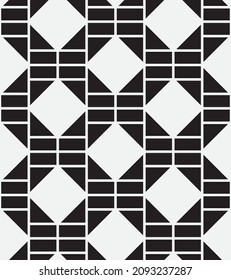Seamless   vector pattern. Abstract geometric reticulate background. Monochrome  stylish texture.