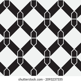 Seamless   vector pattern. Abstract geometric reticulate background. Monochrome  stylish texture.