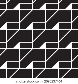Seamless   vector pattern. Abstract geometric reticulate background. Monochrome  stylish texture.