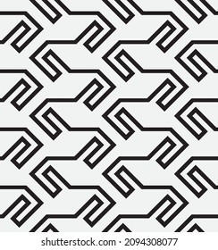 Seamless   vector pattern. Abstract geometric reticulate background. Monochrome  stylish texture.
