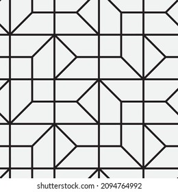 Seamless   vector pattern. Abstract geometric reticulate background. Monochrome  stylish texture.