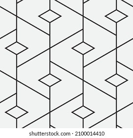 Seamless   vector pattern. Abstract geometric reticulate background. Monochrome  stylish texture.