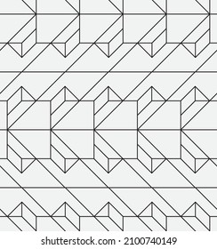 Seamless   vector pattern. Abstract geometric reticulate background. Monochrome  stylish texture.